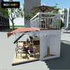 Balkon Tasarımlı Genişletilebilir Konteyner Evli İki Katlı Kahve D&uuml;kkanı