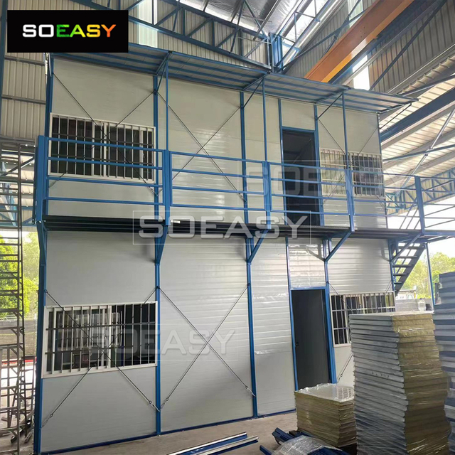 Tipo casa da casa pr&eacute;-fabricada K do projeto do dormit&oacute;rio dos assoalhos dobro para Mal&aacute;sia 